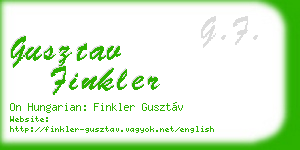 gusztav finkler business card
